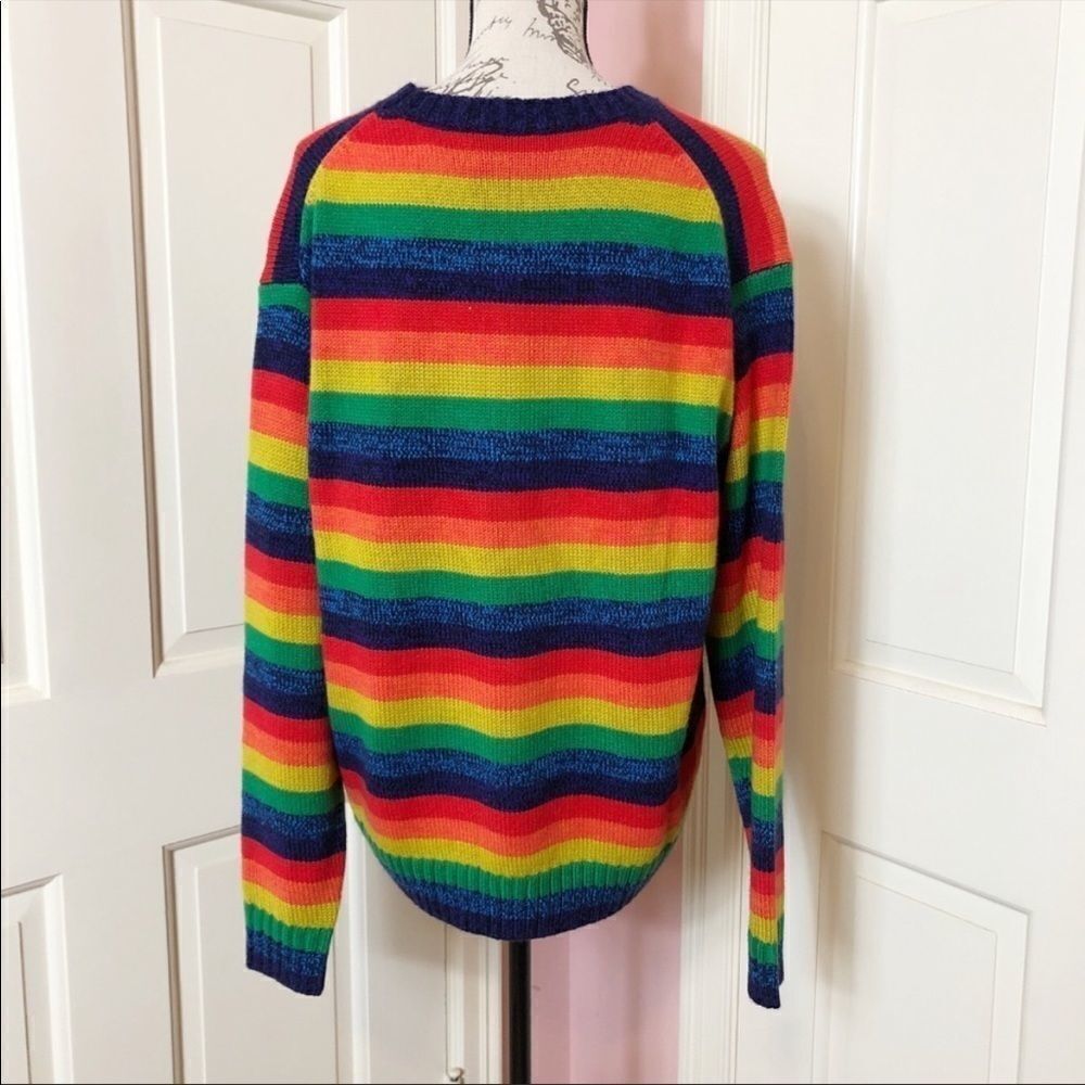 ACNE STUDIOS Rainbow striped wool sweater sz XS‎ - Picture 4 of 4